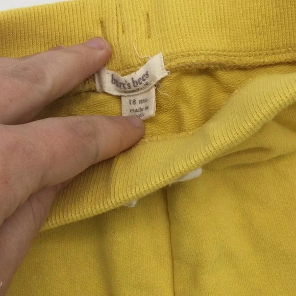 Burt’s Bees Baby Yellow Sweatpants size 18M - Picture 4 of 6